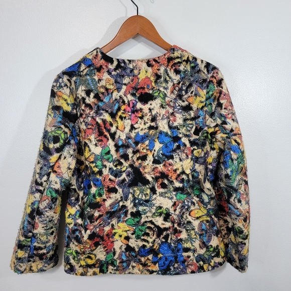 Peck & Peck Autumn Days Butterfly Jacquard Blazer Jacket - Picture 10 of 14